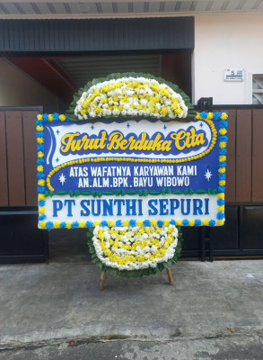 Papan Bunga Duka di Wangbe